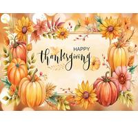 CHAIYA 7x5FT Fall Photography Backdrop Thanksgiving Party Supplies Autumn Pumpkin Friendsgiving Background Decor Farm Harvest Banner CY359