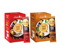 Chaizup Instant Premix Ginger And Masala Tea, Karak Ready to Drink Masala And Ginger Flavour Tea, 20 Sachets x 14 gm, Two Flavour Premix Chai, 280gm, Premix Tea powder, 20 Serves