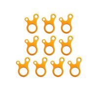 CHAKAE 10Pcs Aluminum Alloy Rope Buckle Camping Cord Tensioners 3 Hole Guyline Cord Adjuster Knotting Tool Tent Accessories Adjustable Length Buckle Tool