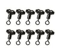 CHAKAE 10pcs Fishing Line Connector 3 Way Fishing Swivels Saltwater Rolling Swivels Tackle Line Flexible Rotation