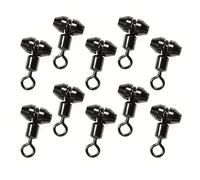 CHAKAE 10pcs Fishing Line Connector 3 Way Fishing Swivels Saltwater Rolling Swivels Tackle Line Flexible Rotation