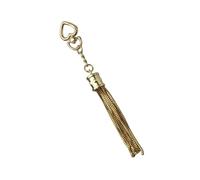 CHAKAE 15cm Fashionable Tassels Keychain Metal Bag Pendant Stylish Keyring For Daily Use Travel Gears Bag Decoration Trendy Luggage Tassels