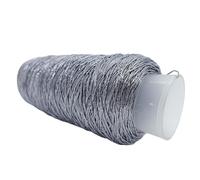 CHAKAE 200g/Roll Metallic Crochet Thread, Sparkling Silver Polyester Yarn for Knitting, Weaving, Making Bag, Keychain Charm
