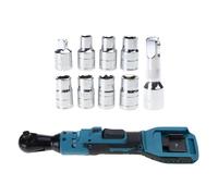 CHAKAE 3/8" Cordless Ratchet Wrench Power Ratchet Wrench 400RPM Electric Battery 1/4" Adapter Variable Speed Variable Speed