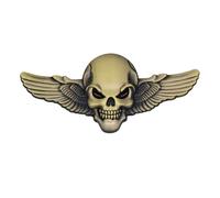 CHAKAE 3D Skeleton Skull Wing Emblems Metal Badge Car Badge Sticker Car Grill Body Trunk Badge Sticker Decal