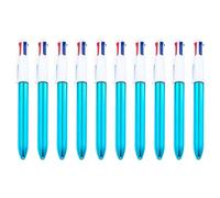 CHAKAE 4-Color Retractable Pens 10Pcs Smooth Multicolor for Efficient Writing in Class & Work Retractable Ballpoint Pen