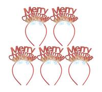 CHAKAE 5pcs Festives Christmas Headband With Lights Stylish Glowing Headwear For Celebration Illuminated Hairband Accessory Christmas Headbands