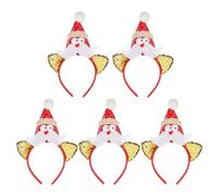 CHAKAE 5pcs Festives Christmas Headband With Lights Stylish Glowing Headwear For Celebration Illuminated Hairband Accessory Christmas Headbands