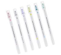 CHAKAE 6 Color Stamp Marker Set Double Headed Watercolor Marker With Stamp Head For Journaling Scrapbooking Art Illustrations Student Drawing Tool
