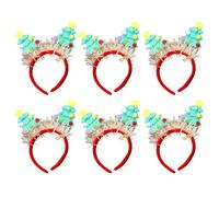 CHAKAE 6pack Durability Felted Headpiece Washable Christmas Gear Novelty Masquerades For Various Ages Unisex Use Family Gathering Headbands