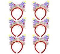 CHAKAE 6pack Durability Felted Headpiece Washable Christmas Gear Novelty Masquerades For Various Ages Unisex Use Family Gathering Headbands