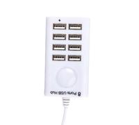 CHAKAE 8 Port USB 2.0 Hubs With 480Mbps Transfer Rate 100CM Extension Cable Hot Swappable For Easy Use Current Surges Protections