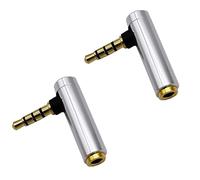 CHAKAE 90 Degree 3.5mm Male To Female Sound Plug With Gold Plated Finish For Reduced Signals Loss And Enhanceds Longevitys Gold Plated Connectors
