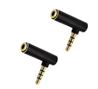 CHAKAE 90 Degree 3.5mm Male To Female Sound Plug With Gold Plated Finish For Reduced Signals Loss And Enhanceds Longevitys Gold Plated Connectors