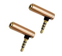 CHAKAE 90 Degree 3.5mm Male To Female Sound Plug With Gold Plated Finish For Reduced Signals Loss And Enhanceds Longevitys Gold Plated Connectors