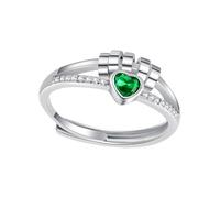CHAKAE Adjustable 2 In 1 Spinner Rings For Women And Men Sturdy Brass With Heart And Bead Designs For Anxious Relief Wear Heart Rings
