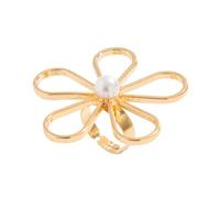 CHAKAE Adjustable Pearls Knuckles Rings Gold Tone Hollow Flower/Sea Star/Feathered Rings Finger Jewelry For Women Girls Trendy Personality
