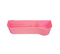 CHAKAE Car Storage Box Center Console Organizers Container With Concealed Cable Hole Soft Silicone Edges None Tool Installation Car Seat Gaps Storage For Phone Key