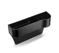 CHAKAE Car Storage Box Center Console Organizers Container With Concealed Cable Hole Soft Silicone Edges None Tool Installation Car Seat Gaps Storage For Phone Key