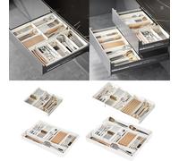 CHAKAE Customizable Kitchen Drawer Organizers Practical Homes Kitchen Storage Tray Expandable Drawer Organizers For Utensils Household Organization Tools
