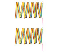 CHAKAE Dancing Ribbon Streamers Ribbons Stick Colorful Gymnastics Ribbons For Kids Artistic Dancing And Rhythmic Gymnastics Colorful Band