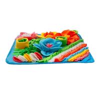 CHAKAE Dog Snuffle Pad Pet Puzzle Toy For Smell Training And Exercise Soft Fleece Foraging Skill Training Sniff Mat Interaction Dog Mat