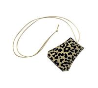 CHAKAE Elegant Leopard Pattern Necklace Sturdy PU Leather Materials For The Modern Woman's Wardrobe Fashion Accessory Leather Pendant Necklace