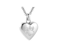CHAKAE Elegant Pet Loss Memorial Jewelry Steel Cremation Heart Necklace With Ashes Holders Compartment For Lasted Tributes Keepsakes Pet Ashes Jewelry Neckchain
