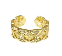 CHAKAE Elegant Wheat Designs Open Rings Jewelry Accessory Decoration For Women Adjustable Sturdy Alloy Gold Plated Wear Vintage Wheat Rings