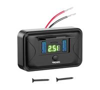 CHAKAE Fast Charging Adapter 3 Devices Simultaneous Real Time Voltages Monitor Dustproof Cap For Cars Trucks SUVs Vehicle Voltage Monitor