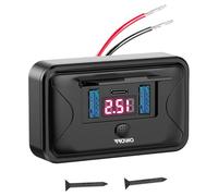 CHAKAE Fast Charging Adapter 3 Devices Simultaneous Real Time Voltages Monitor Dustproof Cap For Cars Trucks SUVs Vehicle Voltage Monitor