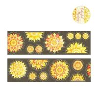 CHAKAE Flower Decorative PET Tape For Journals And Planners Decorations Floral Wide PET Tape Easy To Tear Without Residues Decorative For Journaling Scrapbooking