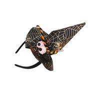 CHAKAE Halloween Witch Caps Headband For Adult Spiderweb Wizard Hat Hairband Roleplay Pointed Hat Hairhoop For Party Gathering Cosplay Witch Headwear