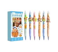 CHAKAE Heat Erasable Pens 6PCS Set Low Light Visibility Comfortable Grip Study Work Tool Multiple Purpose Ergonomic Grip Erasable Pens