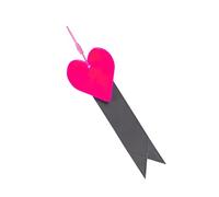 CHAKAE Love Heart Ribbon Bike Reflective Warning Strips High Brightness Multifunction Night Cycling Pendant Bike Equipment Fade Resistant Vehicle Reflective Tape