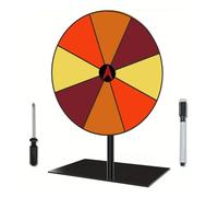 CHAKAE Lucky Draws Roulette Wheel Erasable Reusable Fortunes Tabletop Prize Turntable Easy Assembly Roulette Reusable Tabletop Prize Wheel Turntable Erasable Draws Roulette Game