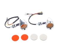 CHAKAE Motorcycle LED Blinkers With Retro Appeal Small & LED Turn Lights Robusts Aluminum Light For Bike Long Life Motorbike Lights