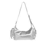 CHAKAE Motorcycle Punk Rivets Shoulder Bag With Metal Buckle PU Leather Multi Pockets Underarm Handbag Satchel Purse For Women Adjustable Strap Purse