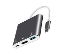 CHAKAE Multiports USB C To HDMIs Adapter With 4K Video Output PD65W Charging For Laptops Smartphones Seamlessly Connectivity USB C To HDMIs Adapter