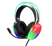 CHAKAE Over Ear Headphones Soft Cushions Comfort 40mm Driver Wire Headsets ARGB Light Effect Headphone Long Comfortable Wear Over Ear Headsets