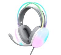 CHAKAE Over Ear Headphones Soft Cushions Comfort 40mm Driver Wire Headsets ARGB Light Effect Headphone Long Comfortable Wear Over Ear Headsets