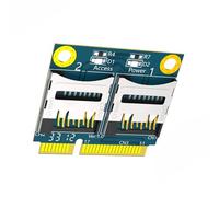 CHAKAE PCIE To Double Memory Card Transfer Board Half Bracket Memory Card Reader Adapter For PC Laptop Computer Accessories Computer Expansion Board