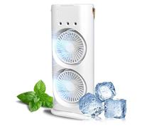 CHAKAE Portable Small Air Cooling USB Charging Desktop Fan With 3 Adjustable Speeds And LED Lighting For Bedroom Or Office Use USB Desk Fan