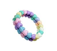 CHAKAE Rainbow Star Pendant Necklace Stylish Wrist Chain Lightweight Beaded Jewelry For Everyday Wear Special Occasion Glossy Beaded Star Jewelry