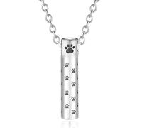 CHAKAE Stainless Steel Cylinder Pendants Simple Elegant Ashes Memorials Holder Necklace For Personality Memorials Remembrances Jewelry