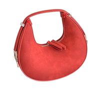 CHAKAE Trendy PU Leather Moon Handbag Modern Satchel Evening Bag Party Purse Accessory For Fashion Woman Korean Handbag