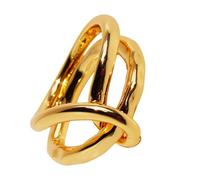 CHAKAE Trendy Rings Intricate Hollow Statement Suitable For Youthful Fashion Enthusiasts And Art Exhibitions Brass