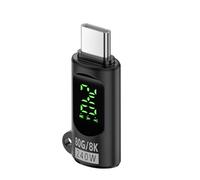 CHAKAE USB C Extension Adapter USB C Adapter With 80Gbps Data Transfer&Real Time Power Display Digital Display Charging Extender