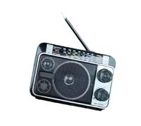 CHAKAE Vintage Radio Receiver With Mechanical Tuning Knob & Expandablely Memory Lightweight For Outdoor Music Companion HiFi Camping Speaker With Bass