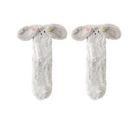 CHAKAE Women Cartoon Dog Ears Fuzzy Plush Socks Winter Warm Thicken Soft Fleece Sleep Socks Thermal Floor Slipper Gift Women's Furry Sleep